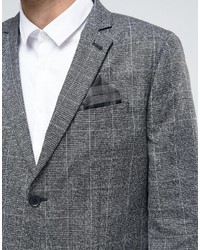 Черный нагрудный платок в клетку от Asos