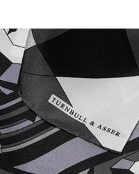 Черный нагрудный платок с принтом от Turnbull & Asser