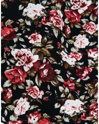 Черный нагрудный платок с цветочным принтом от Reclaimed Vintage