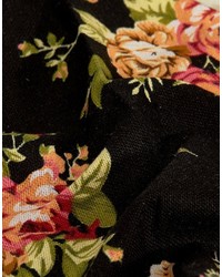 Черный нагрудный платок с цветочным принтом от Reclaimed Vintage