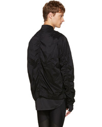 Мужской черный нейлоновый бомбер от Satisfy