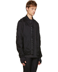 Мужской черный нейлоновый бомбер от Satisfy