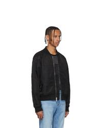 Мужской черный нейлоновый бомбер от Frame