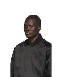 Мужской черный нейлоновый бомбер от Fendi