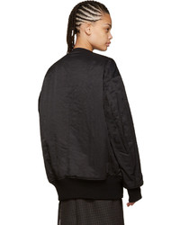 Женский черный нейлоновый бомбер от Yang Li