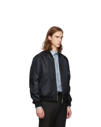 Мужской черный нейлоновый бомбер от Burberry