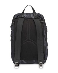 Мужской черный нейлоновый рюкзак с камуфляжным принтом от Prada