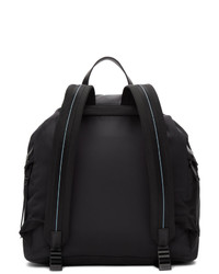 Женский черный нейлоновый рюкзак с принтом от Prada