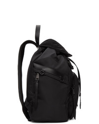Женский черный нейлоновый рюкзак с принтом от Prada