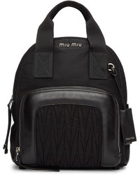 Женский черный нейлоновый рюкзак от Miu Miu