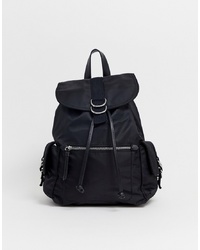Женский черный нейлоновый рюкзак от Pull&Bear