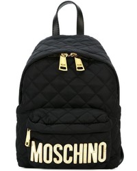 Женский черный нейлоновый стеганый рюкзак от Moschino