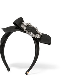 Черный ободок/повязка с украшением от Dolce & Gabbana