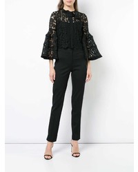 Женский черный открытый жакет от Carolina Herrera