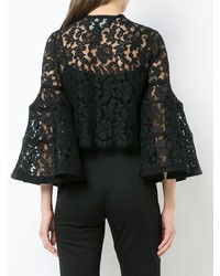 Женский черный открытый жакет от Carolina Herrera