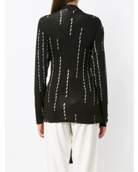 Женский черный открытый кардиган с принтом от Uma Raquel Davidowicz