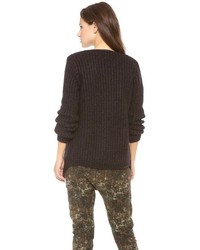 Женский черный открытый кардиган от Maison Scotch