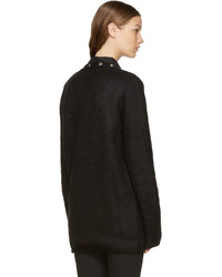 Женский черный открытый кардиган от Saint Laurent