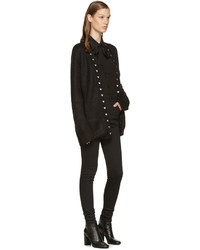 Женский черный открытый кардиган от Saint Laurent