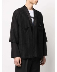 Мужской черный открытый кардиган от Song For The Mute