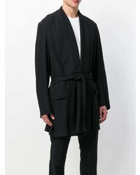 Мужской черный открытый кардиган от Ann Demeulemeester