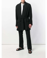 Мужской черный открытый кардиган от Ann Demeulemeester