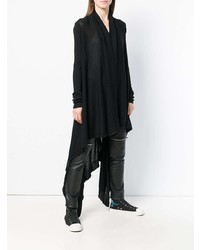 Мужской черный открытый кардиган от Rick Owens