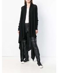 Мужской черный открытый кардиган от Rick Owens