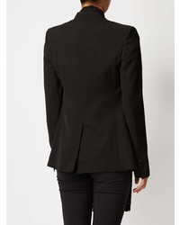 Женский черный пиджак c бахромой от Maison Margiela