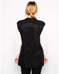 Черный пиджак без рукавов от Selected
