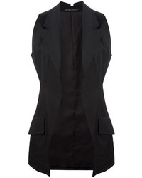 Черный пиджак без рукавов от Yohji Yamamoto