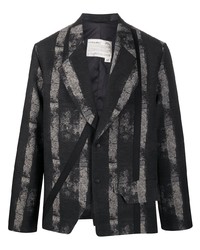 Мужской черный пиджак в вертикальную полоску от A-Cold-Wall*