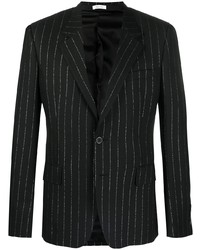 Мужской черный пиджак в вертикальную полоску от Alexander McQueen