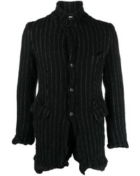 Мужской черный пиджак в вертикальную полоску от Black Comme Des Garçons