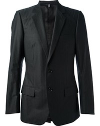 Мужской черный пиджак в вертикальную полоску от Christian Dior
