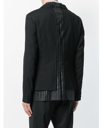 Мужской черный пиджак в вертикальную полоску от Comme Des Garcons Homme Plus