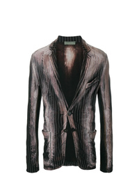 Мужской черный пиджак в вертикальную полоску от Di Liborio