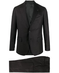 Мужской черный пиджак в вертикальную полоску от Gabriele Pasini