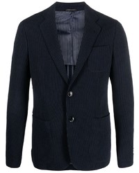 Мужской черный пиджак в вертикальную полоску от Giorgio Armani