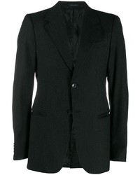 Мужской черный пиджак в вертикальную полоску от Giorgio Armani Pre-Owned