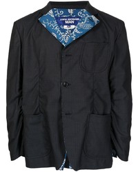 Мужской черный пиджак в вертикальную полоску от Junya Watanabe MAN