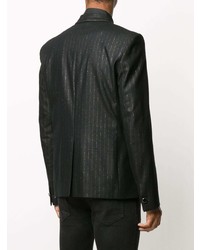 Мужской черный пиджак в вертикальную полоску от Just Cavalli