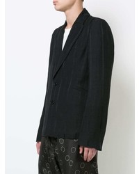 Мужской черный пиджак в вертикальную полоску от Ann Demeulemeester