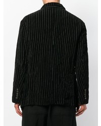 Мужской черный пиджак в вертикальную полоску от Ziggy Chen