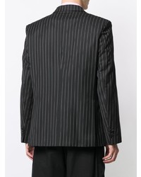 Мужской черный пиджак в вертикальную полоску от MSGM