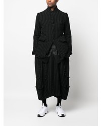 Мужской черный пиджак в вертикальную полоску от Black Comme Des Garçons