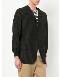 Мужской черный пиджак в вертикальную полоску от Comme Des Garçons Vintage