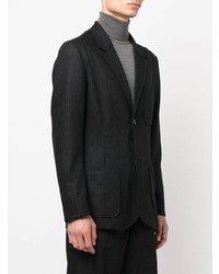 Мужской черный пиджак в вертикальную полоску от Societe Anonyme