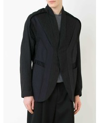 Мужской черный пиджак в вертикальную полоску от Abasi Rosborough