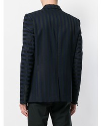 Мужской черный пиджак в вертикальную полоску от Unconditional